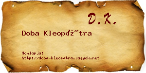 Doba Kleopátra névjegykártya